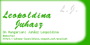 leopoldina juhasz business card